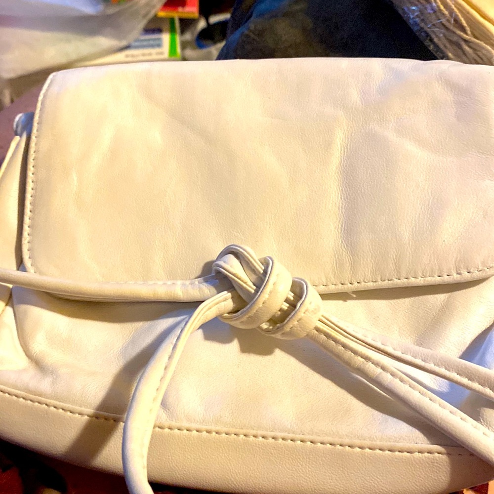 CB collection Ivory Leather Crossbody